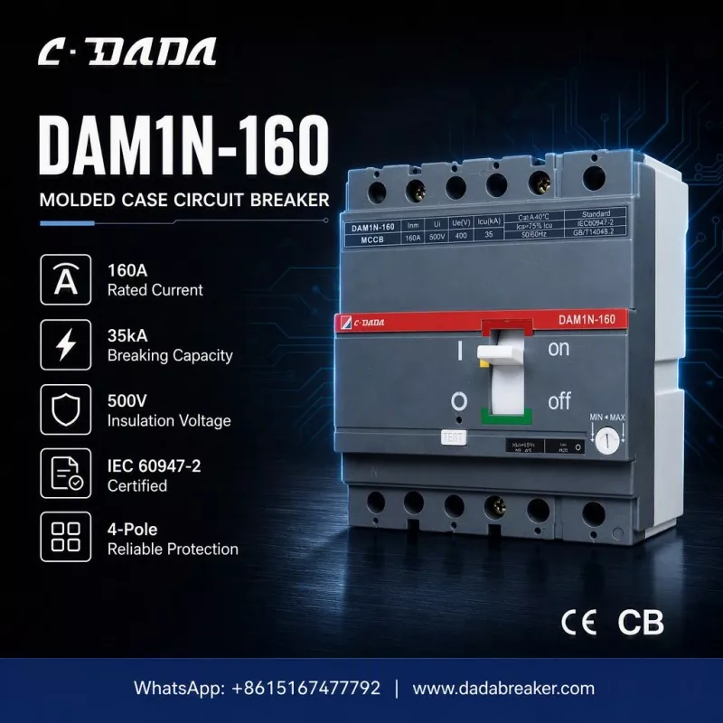Diogelu Manwl ar gyfer Rhwydweithiau Diwydiannol: Y C·DADA DAM1N-160 MCCB